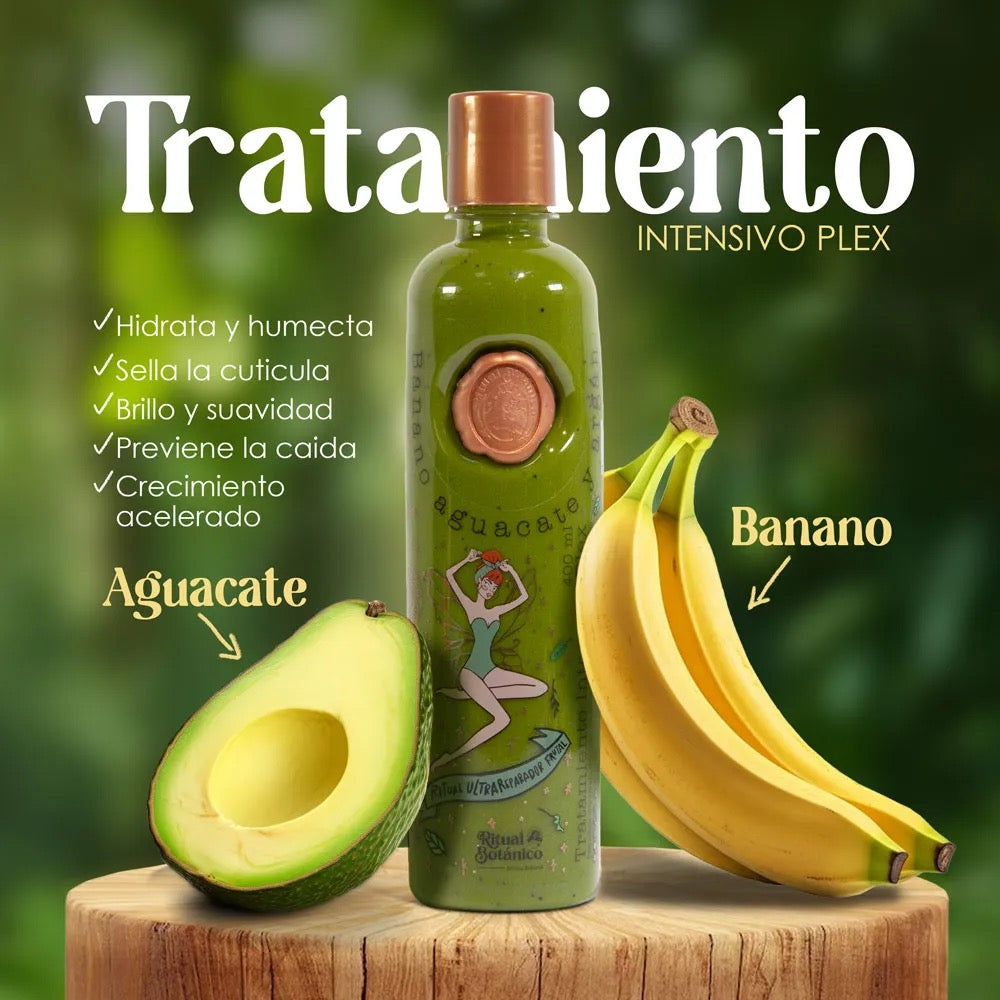 Tratamiento intensivo plex  con banano, aguacate y argán