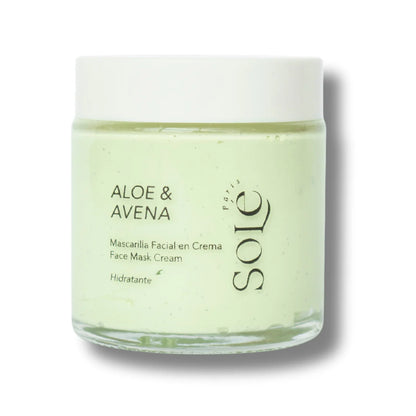 MASCARILLA HIDRATANTE DE ALOE Y AVENA SOLE PARIS