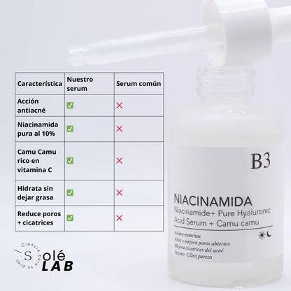 NIACINAMIDA B3 - SERUM FACIAL 30 ML SOLE PARIS